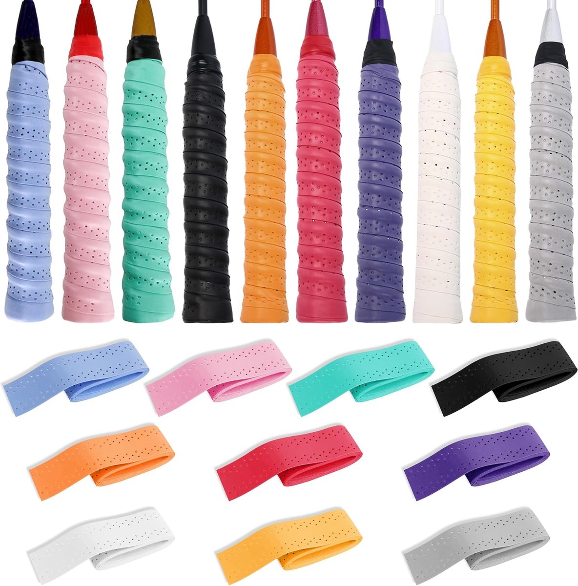 Tennis grip band 10 stuks - PU niet-slip - ademend en comfortabel - ideaal voor tennis en badminton - ShopVlot