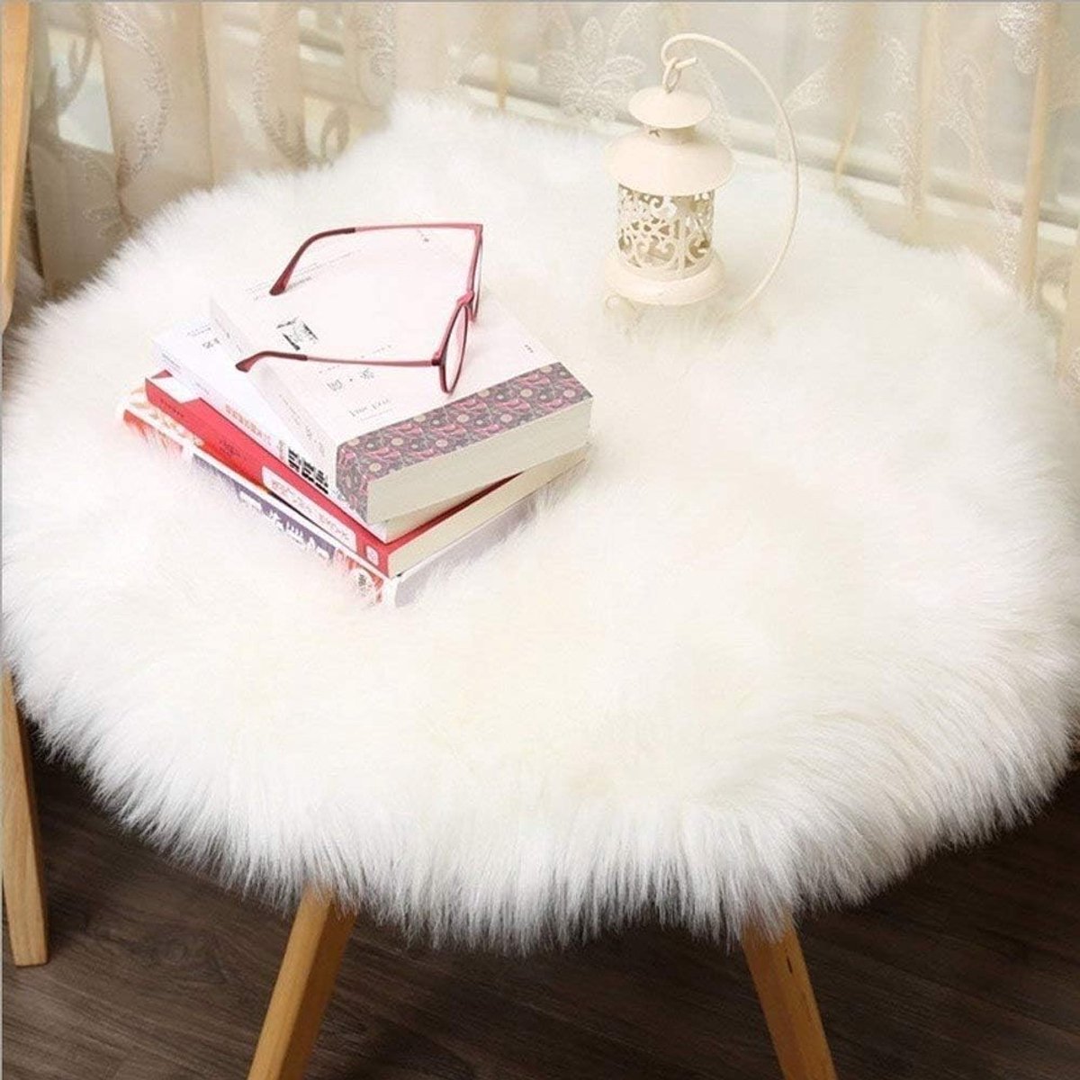 Faux Fur Tapijt 45 x 45 cm - Zacht Fluffy Vloerkleed - Shaggy Wol - Perfect voor Slaapkamer of Woonkamer - ShopVlot
