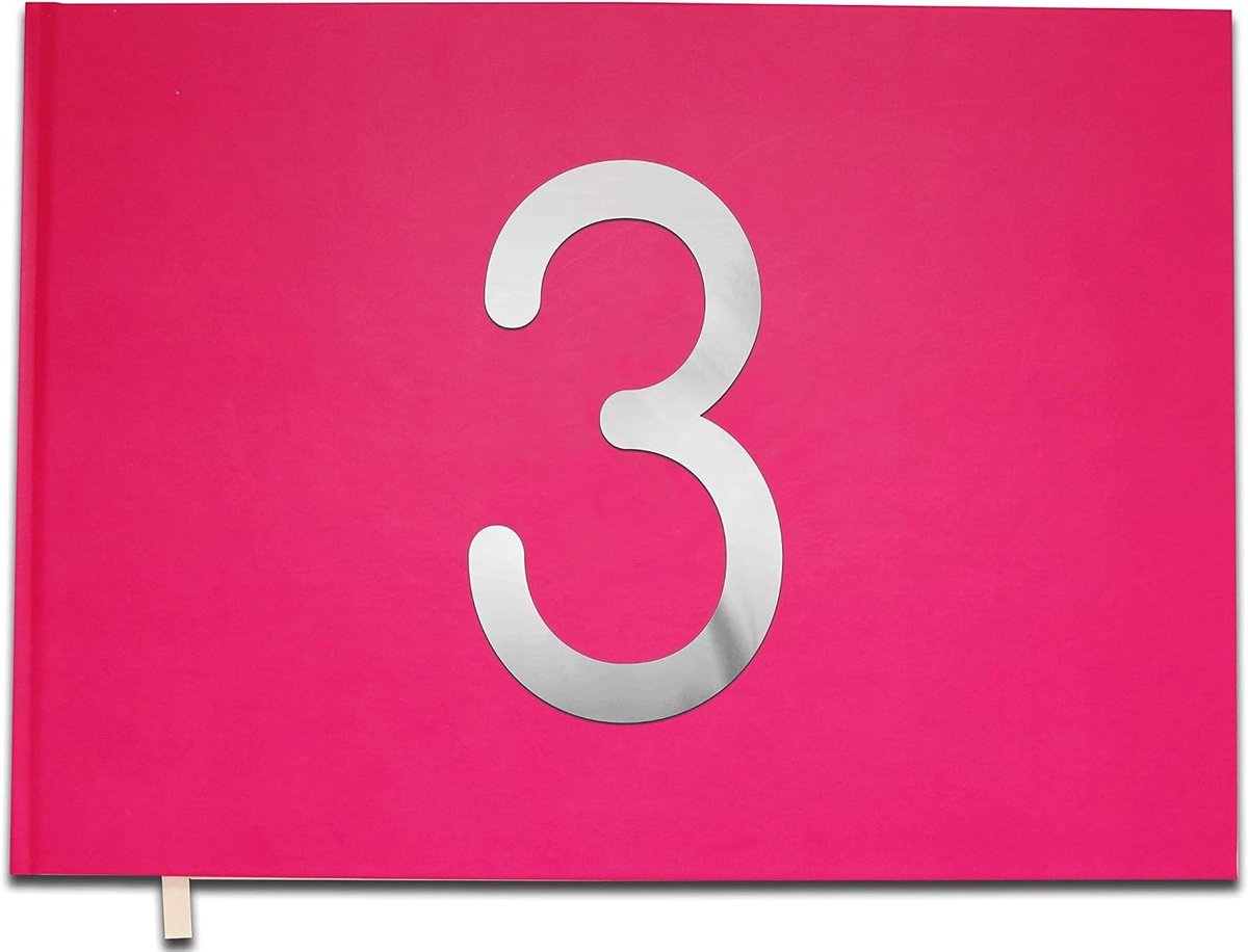 Gastenboek 3 jaar - verchroomde letters - 100 pagina's - perfect voor speciale momenten - ShopVlot
