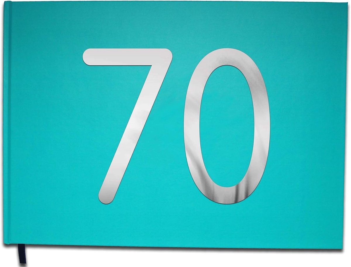 Gastenboek 70 jaar - luxe uitstraling - 100 pagina's - ideaal voor verjaardagen - ShopVlot