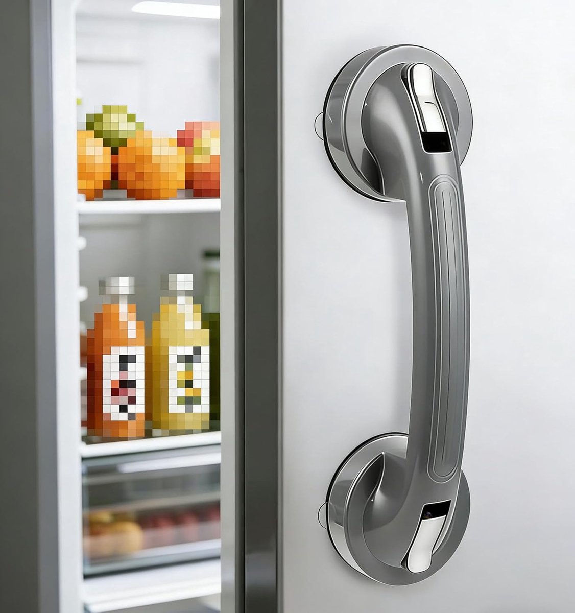 Deurknop met glazen spiegel - Suction cup - Sterke hechting - Geschikt voor badkamer - ShopVlot