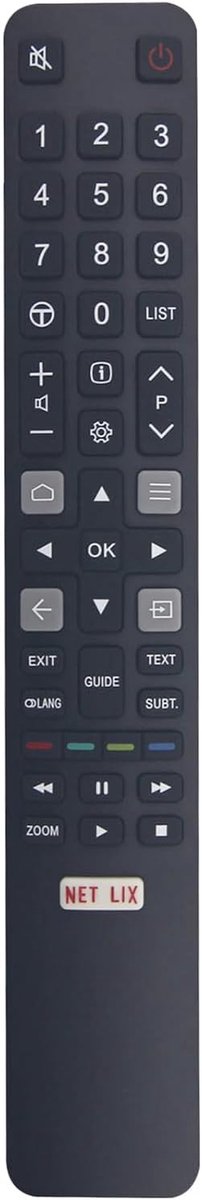 Afstandsbediening RC802N YAI3 - Geschikt voor TCL TV - Plug-and-play - Eenvoudig in gebruik - ShopVlot