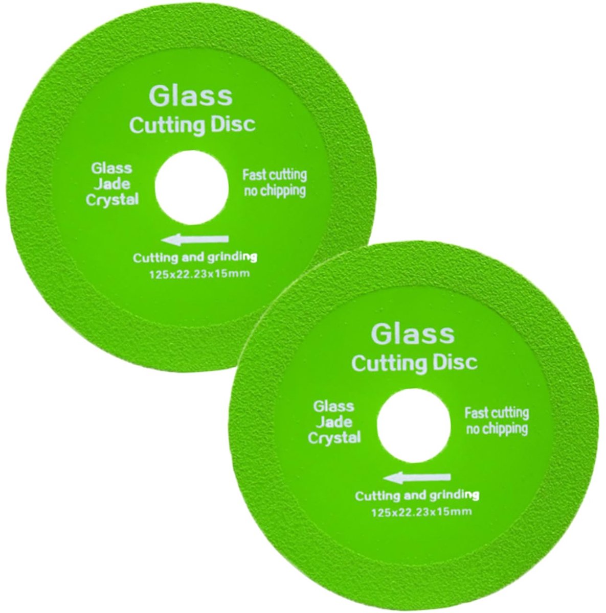 Snijschijven voor glas 125 mm - Diamant disc voor slijpmachine - Precisie snijden zonder beschadigen - Pack van 2 - ShopVlot