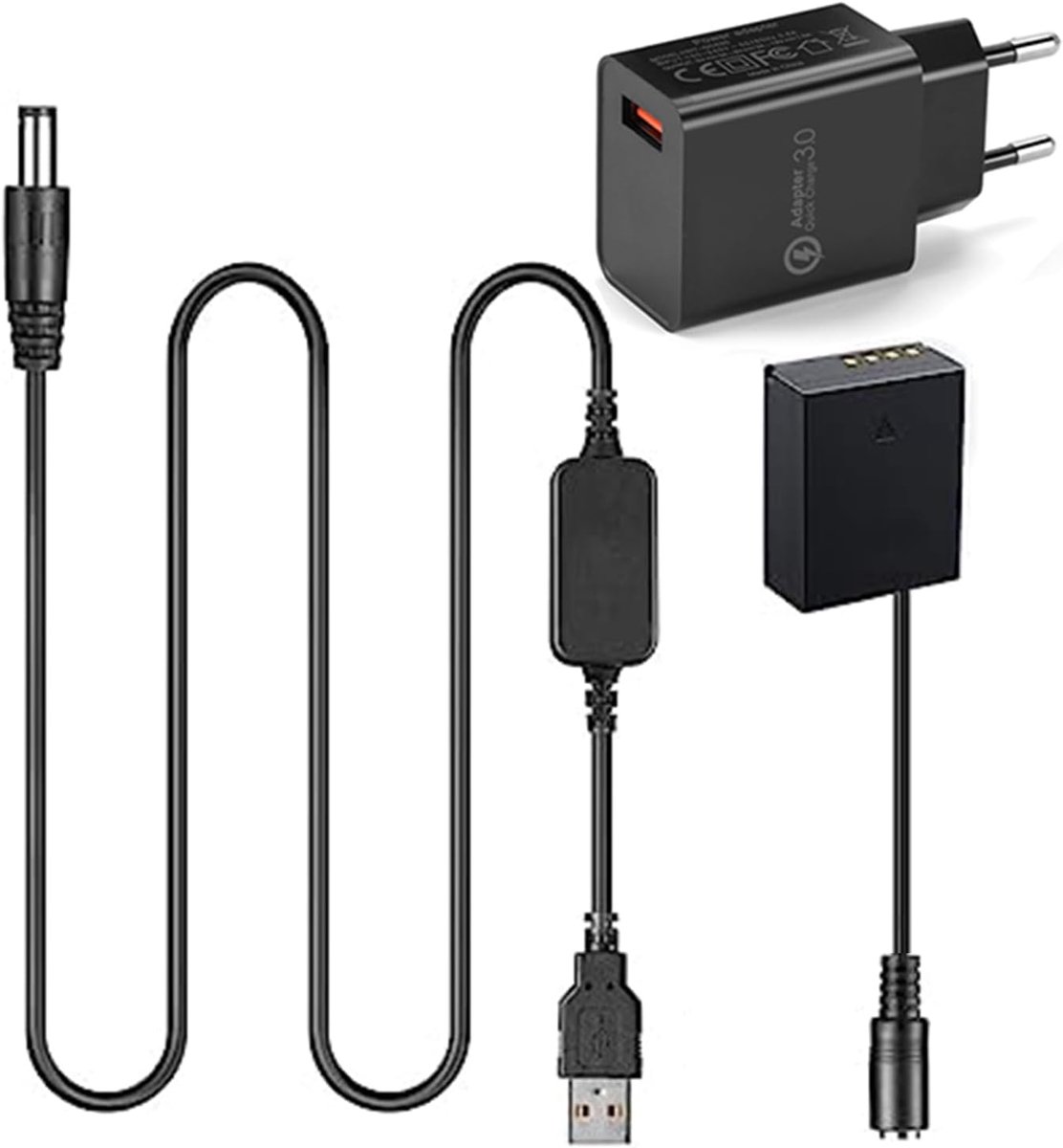 Dummy batterij BLH1 DC Clutch USB-kabel - voor Olympus E-M1, Mark II, III, EM1 X - ShopVlot