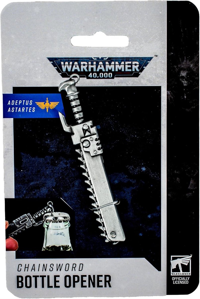 Flesopener Chainsword - Metaal - Collectible Adeptus Astartes - Perfect voor bierliefhebbers - ShopVlot