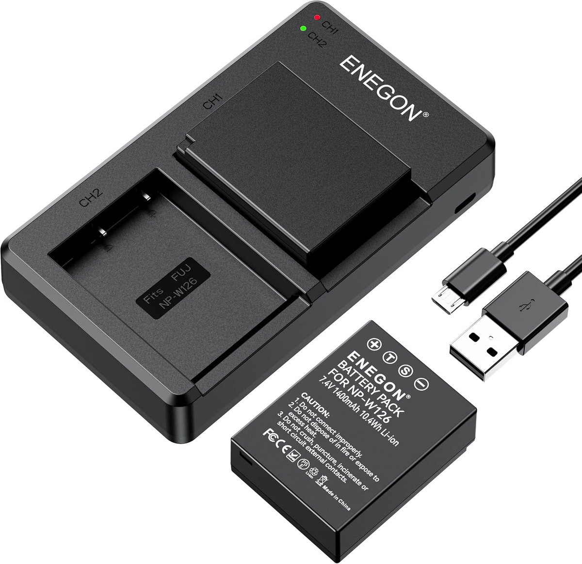 Vervangende batterij NP-W126S - 2 stuks - Dual USB oplader - Voor Fujifilm camera's - ShopVlot