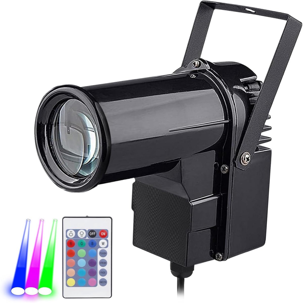Disco Bal Koplamp - Mini LED RGB Spiegelbal Spotlicht - Afstandsbediening - Perfect voor Feesten - ShopVlot