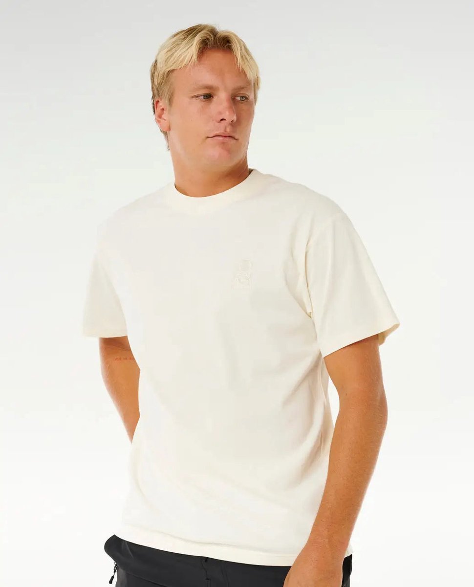 Rip Curl Search Embroidery TEE - Bone