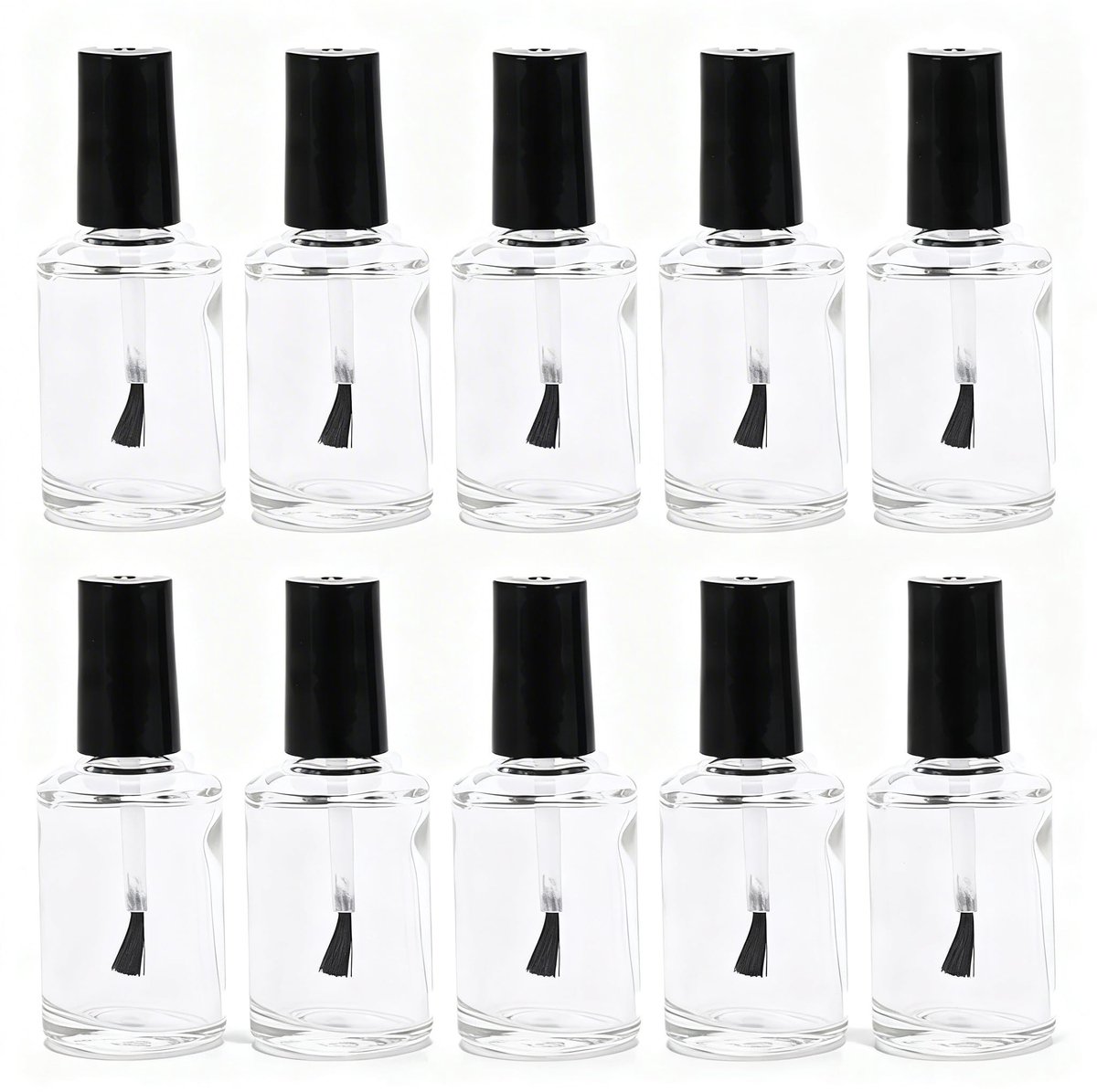 Dailygoods - 10Pcs Lege Nagellak Flesjes met Zachte Borstel - Perfect voor Nail Art