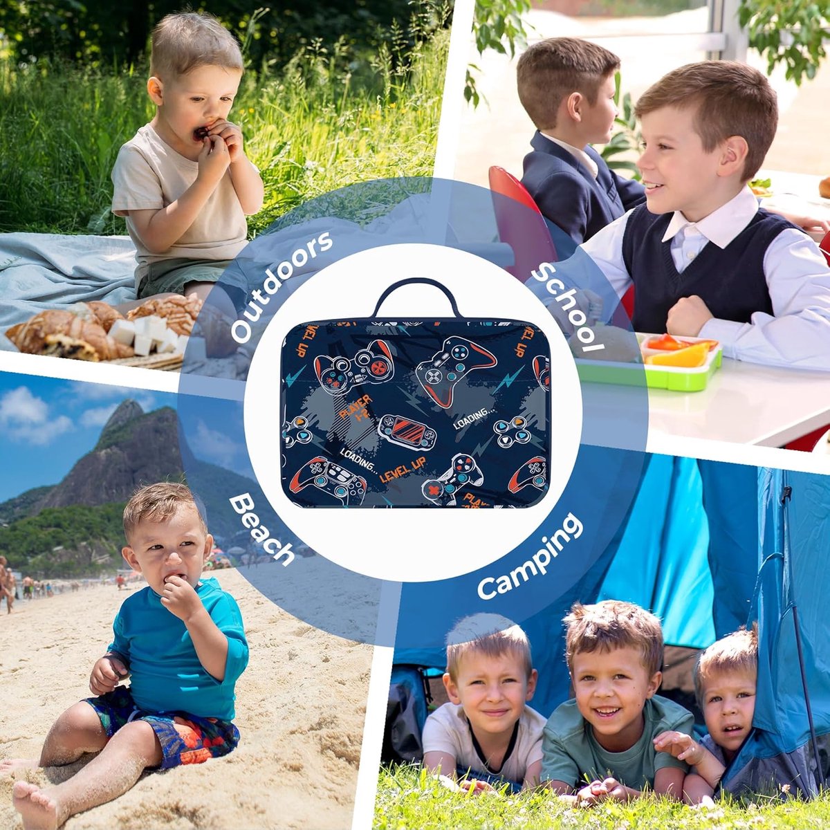 Geïsoleerde Lunchtas - Geëxpandeerd EPE-schuim - Waterdicht en Lekvrij - Ruimte voor Snacks en Dranken - Voor Jongens