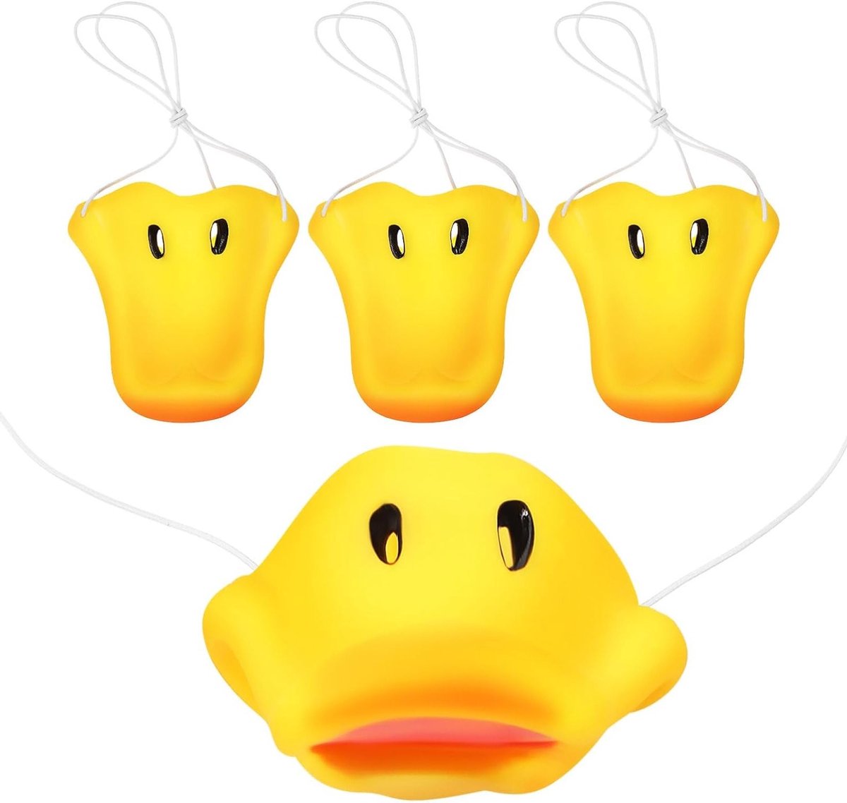 Grappige Eendensnuit Maskers - 4 Stuks - Dieren Kostuum Accessoires voor Carnaval en Feestjes