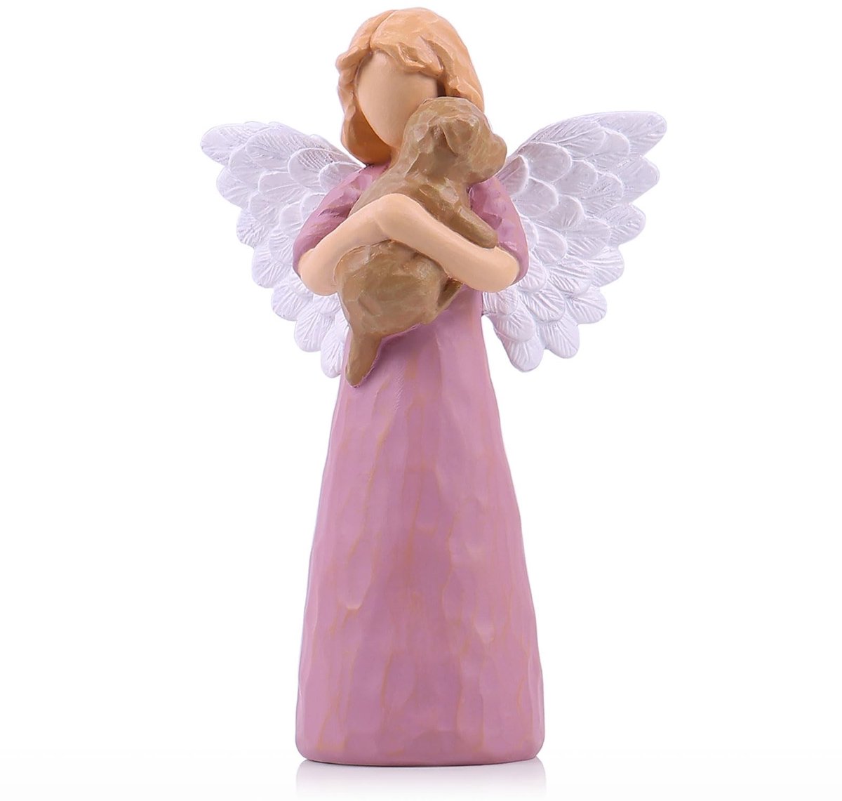Dailygoods - Engel van Vriendschap Beeldje met Hond - Handgeschilderd Herdenkingsmonument