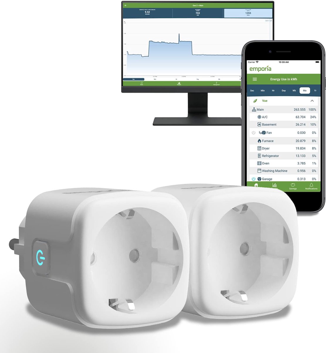 Slimme Power Plug met Energie Monitor - WiFi Stopcontact 15A - Timer en App Controle - Gemakkelijk apparaten beheren - ShopVlot