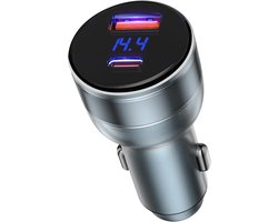 Autolader, 95W Sigarettenaansteker USB-lader (USB-C 65W+USB-A 30W) voor 12V/24V USB-aansluiting, PD3.0 Snelladen USB-C Autostekkeradapter voor iPhone 17 16, Samsung Galaxy S25 S24, iPad Pro/Air