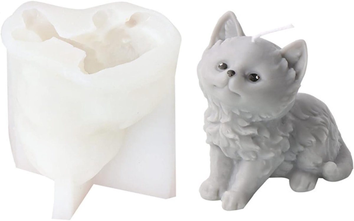 siliconen vorm dier kaarsvorm zeepvorm 3D kat siliconen vormen