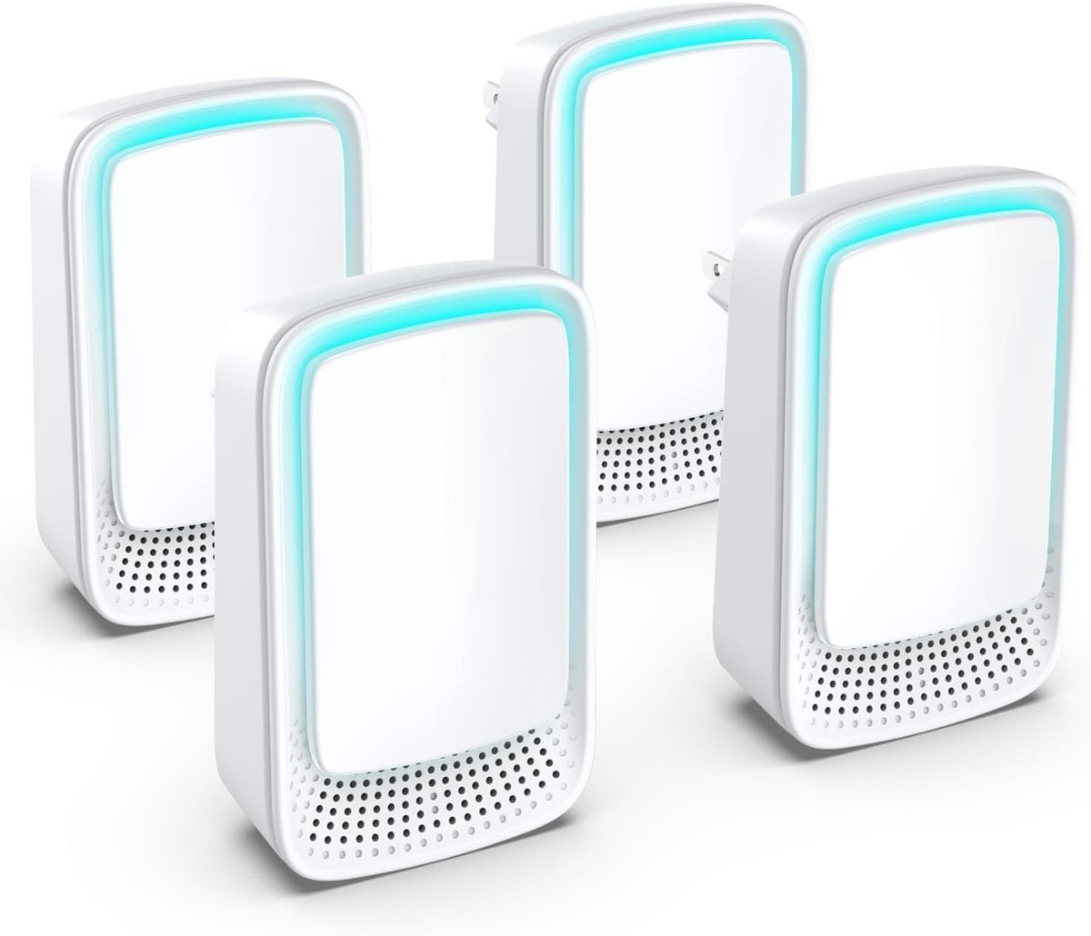 SnelShoppen - Plug in Luchtreiniger, Negatieve Ionen Luchtreiniger voor Kantoor, Slaapkamer, Badkamer, Huisdieren, 4 Stuks, Compact en Efficiënt