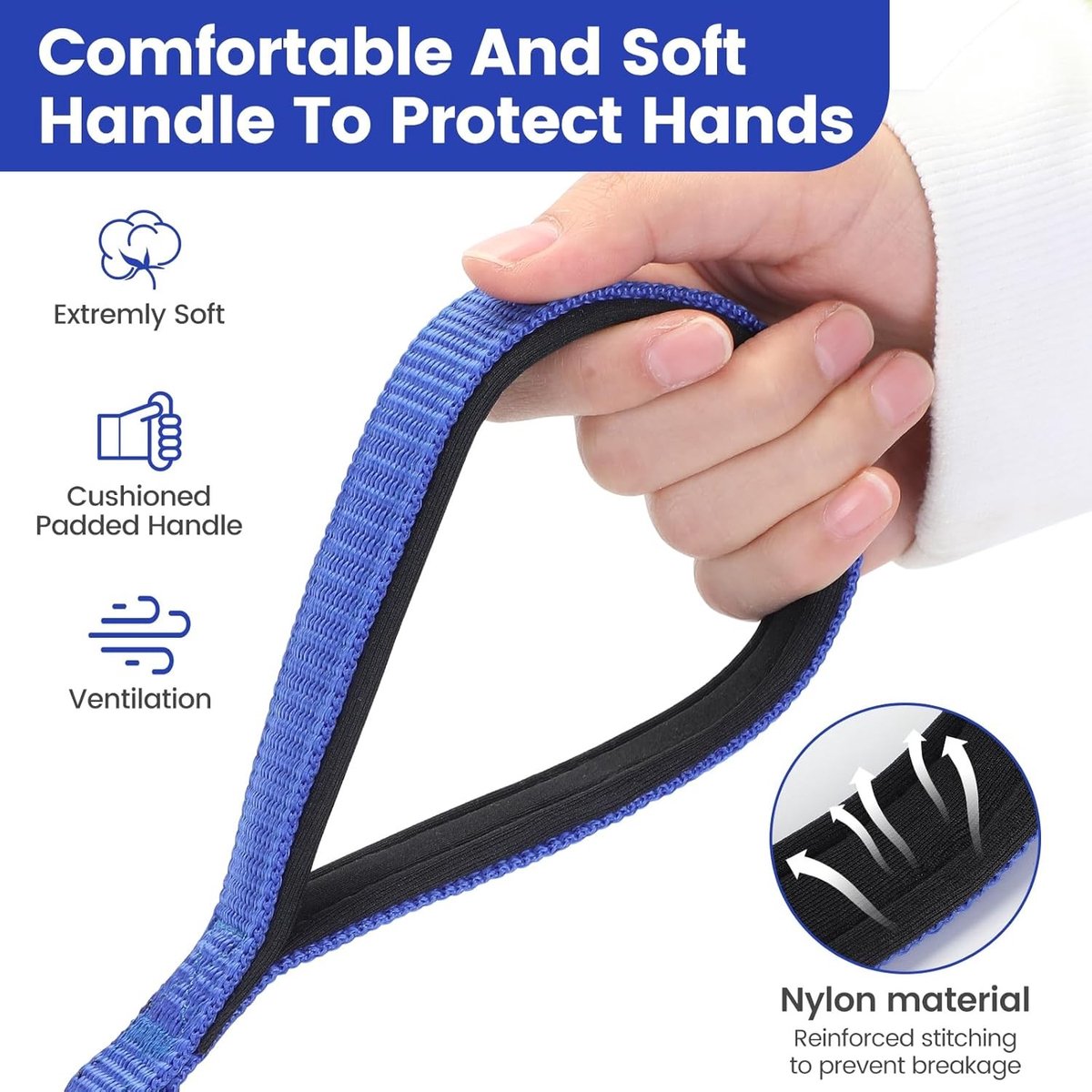 Hondentrainingslijn - Nylon Blauw - Extra Lange Riem van 10 meter - Robuust en Veilig - Voor Honden en Puppies