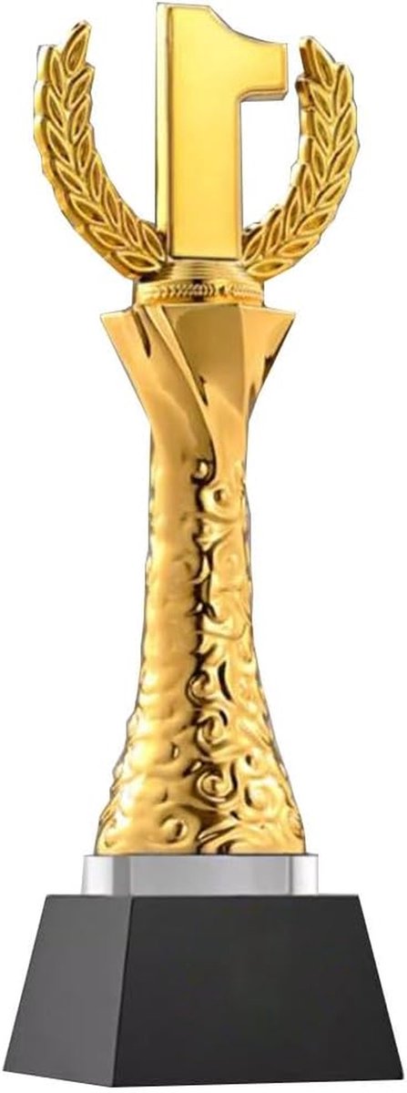 Competitie Trofee - Prijzen Ereprijs - Evenementen Belonen - Metalen Afwerking - 9x27cm - Goud