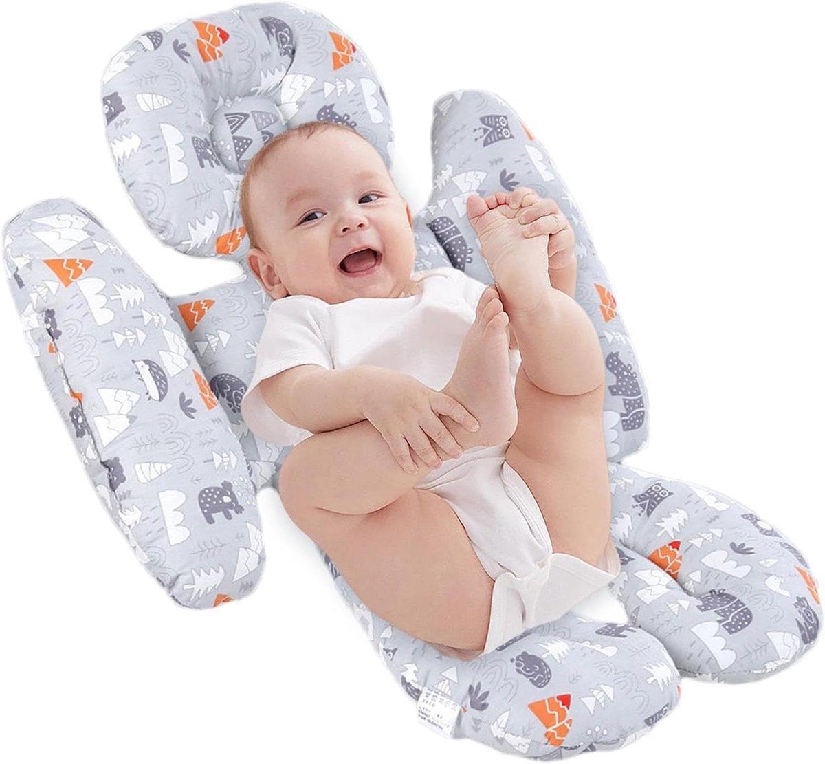 Baby Autostoel Inzetstuk - Kinderwagenkussen Hoofdsteun - Comfortabel Reizen - U-vormig Ontwerp - 30 x 25 x 5 cm