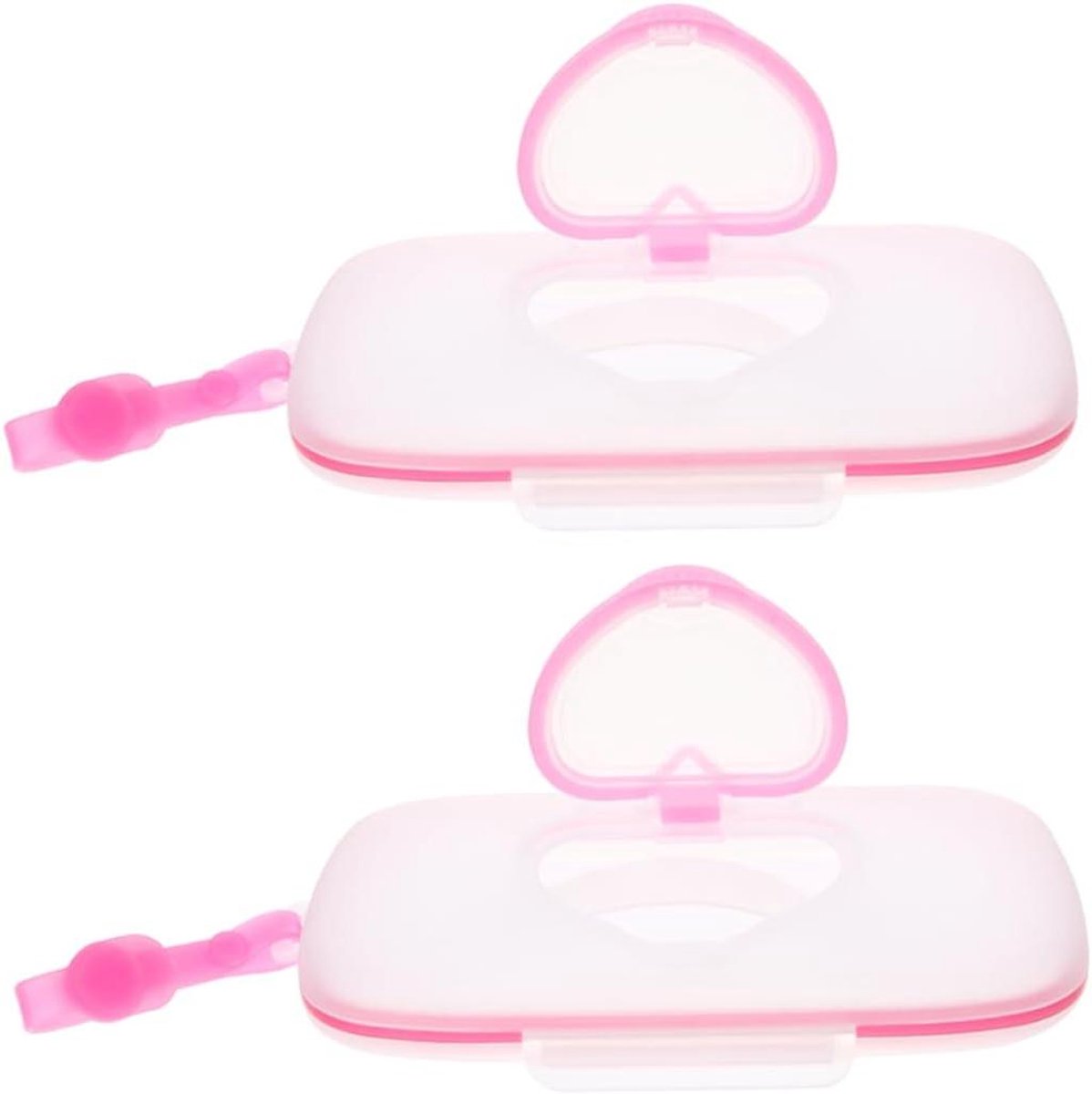 Babydoekjesdoos - Doekjesdispenser Houder - Onderweg Hygiëne - Navulbaar Herbruikbaar - 22 x 13.5 cm - Roze