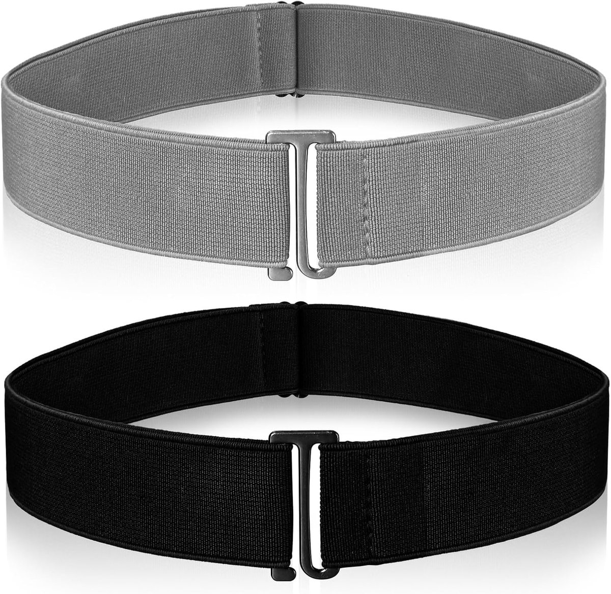 Riemen voor dames, verstelbare elastische riem onzichtbaar voor vrouwen, elastische riem, tailleriem met platte gesp voor broeken, jeans, spijkerbroeken, damesjurken