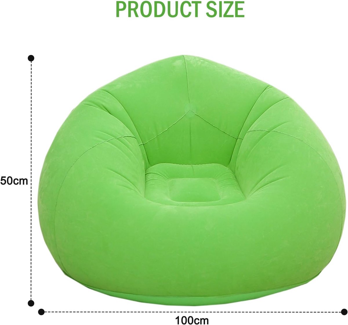 Opblaasbare sofa - draagbaar met luchtpomp - PVC materiaal - ideaal voor camping - ShopVlot