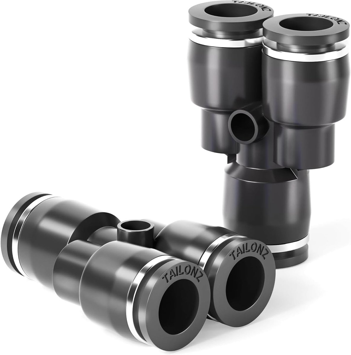SnelShoppen - Y Push-in Verbindingsstukken 6MM OD - Set van 10 - Koper en Kunststof - Drukbestendig tot 1MPA - Perfect voor Tuin, Keuken en Meerdere B
