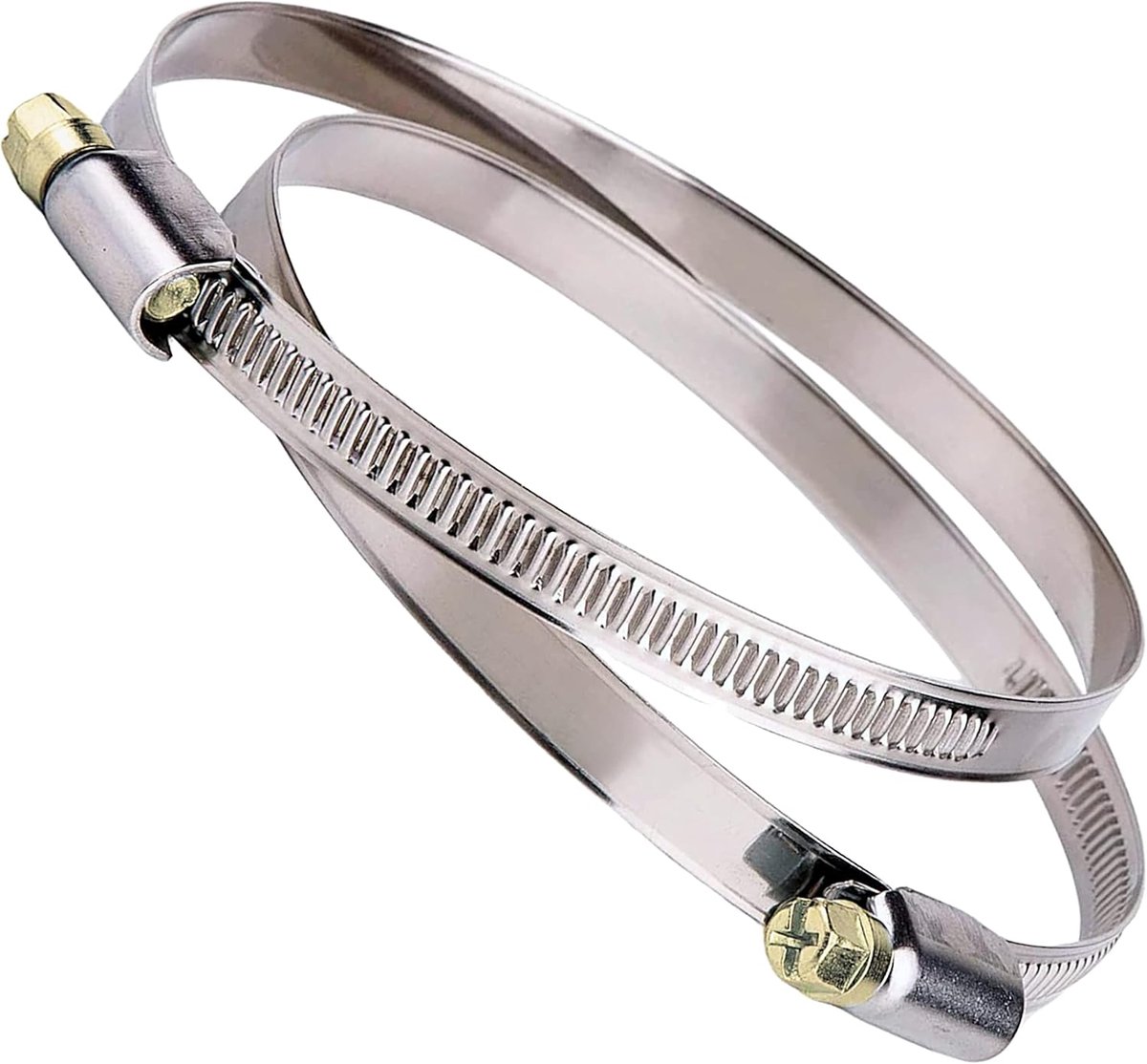 SnelShoppen - RVS Slangklemmen Set van 2 - Verstelbare Schroefklemmen 140-170 mm - 9 mm Breed - Voor Luchtkanalen en Ventilatiebuizen