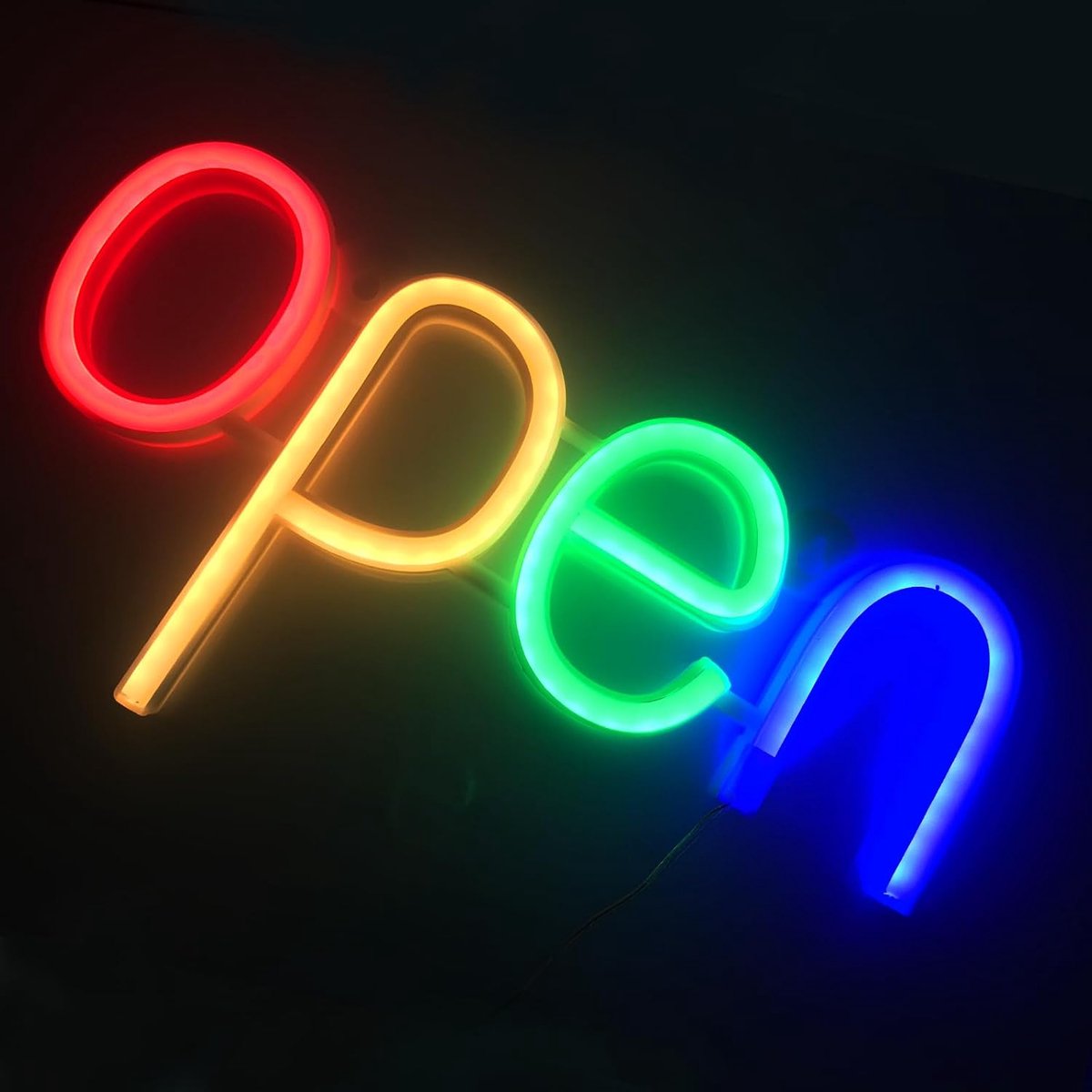 LEIDENE neonlichtsteken, open tijdsteken, aangedreven door USB of AAA batterij, vertoning van koffiehuis, bar, winkelbord, hotel, boekwinkel, restaurant, bakkerijmuurdecoratie