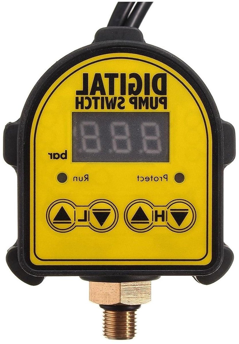 Automatische Drukrelaar - Pompschakelaar Water - Pomp Automatiseren - MCU Microcomputer Chip - 0-10 bar - Zwart