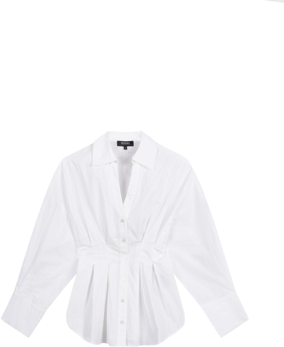 Refined Department Blouse Guusje Blouse R2608941016 001 White Dames Maat - L