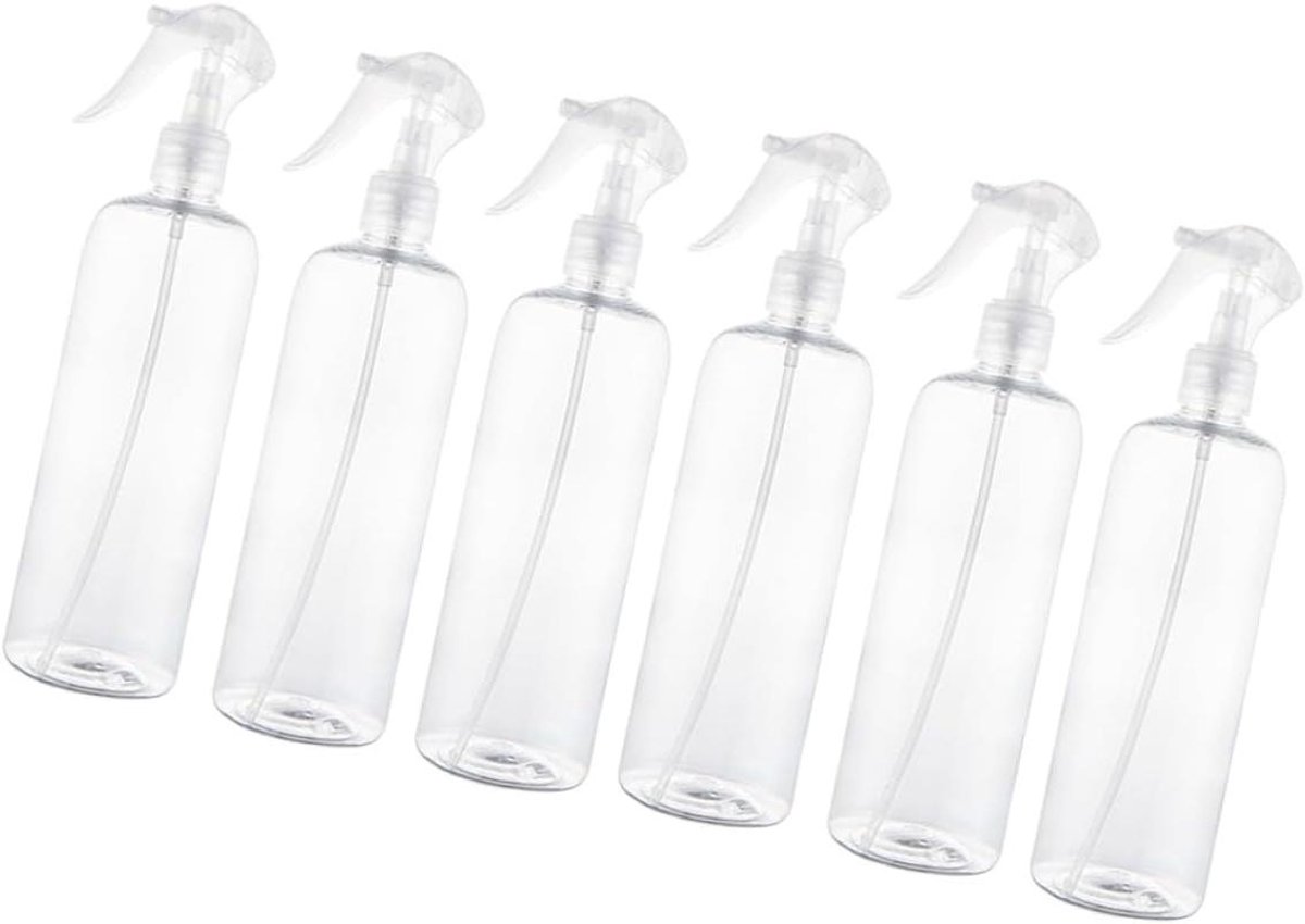 Spuitflessen Set - Vernevelaars Navulbaar - Planten Water Geven - Ergonomische Handgreep - 6 Stuks - Transparant