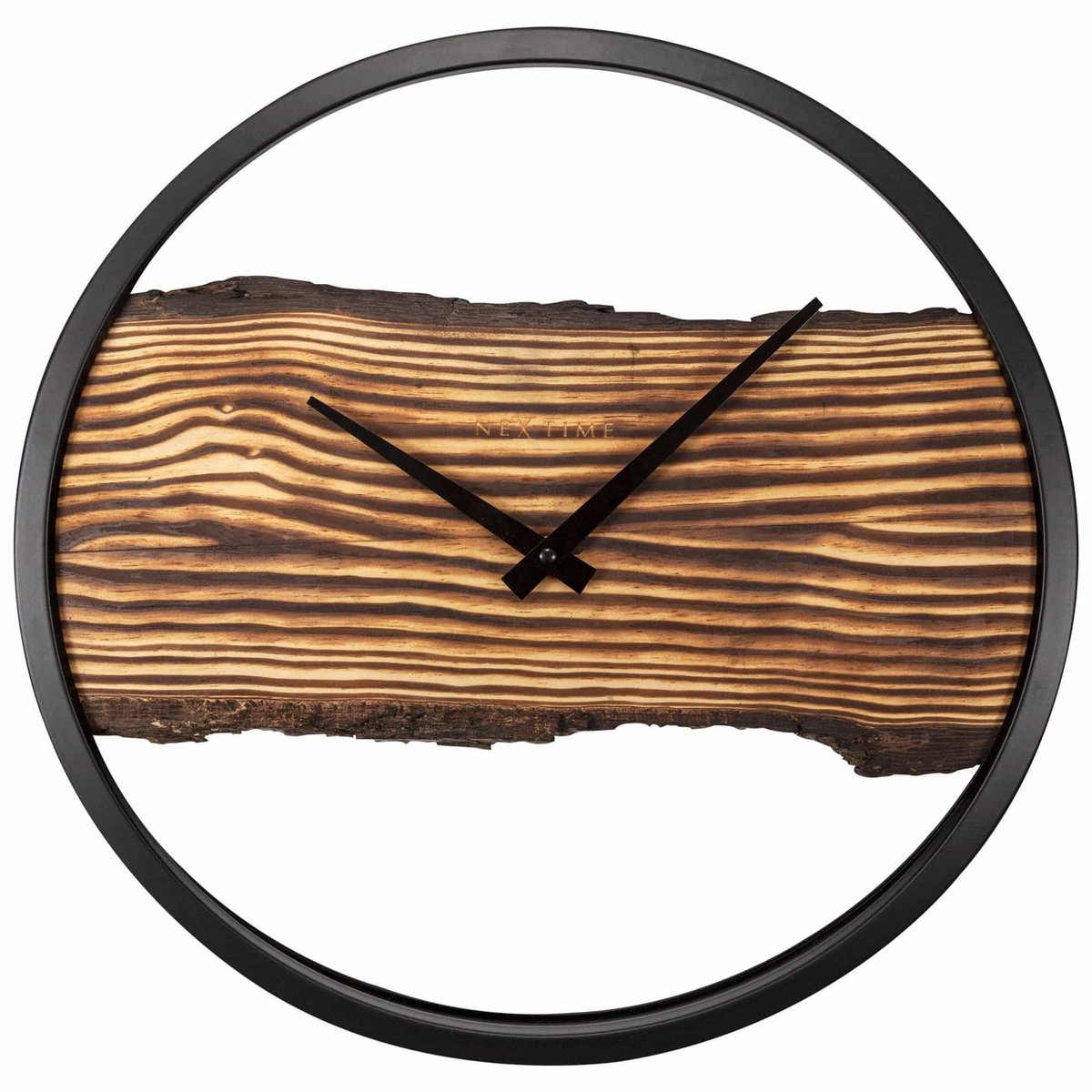 Omgoods - Forest Wandklok, 30 cm, Natuurlijke Houten Uurwerk