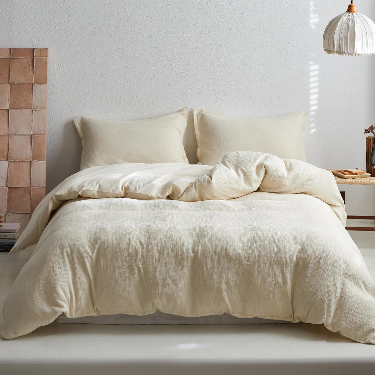 Omgoods - Muslin Dekbedovertrek Set Kingsize 100% Katoen