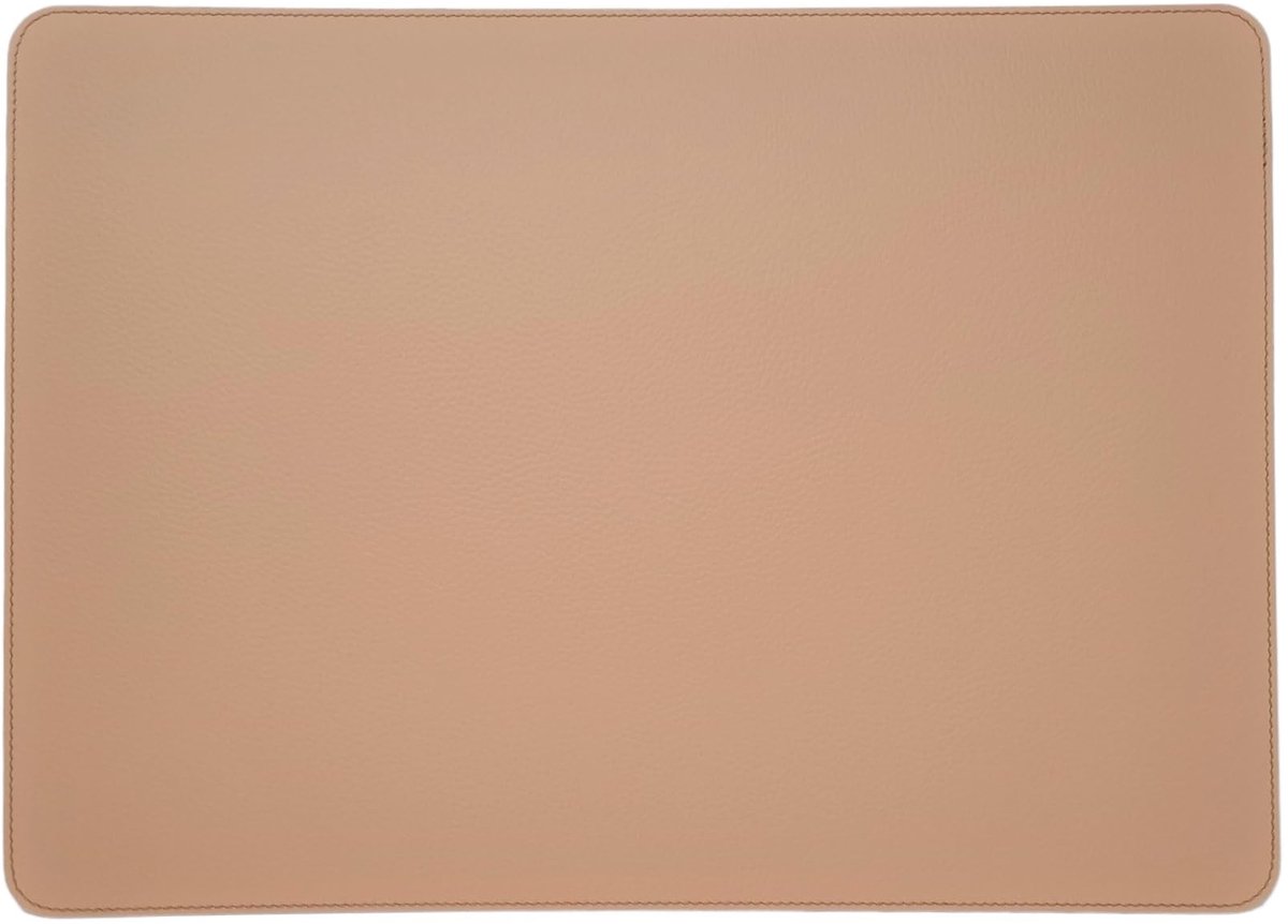 Omgoods - Recycled Leather Placemats en Coasters Set van 4 - Camel