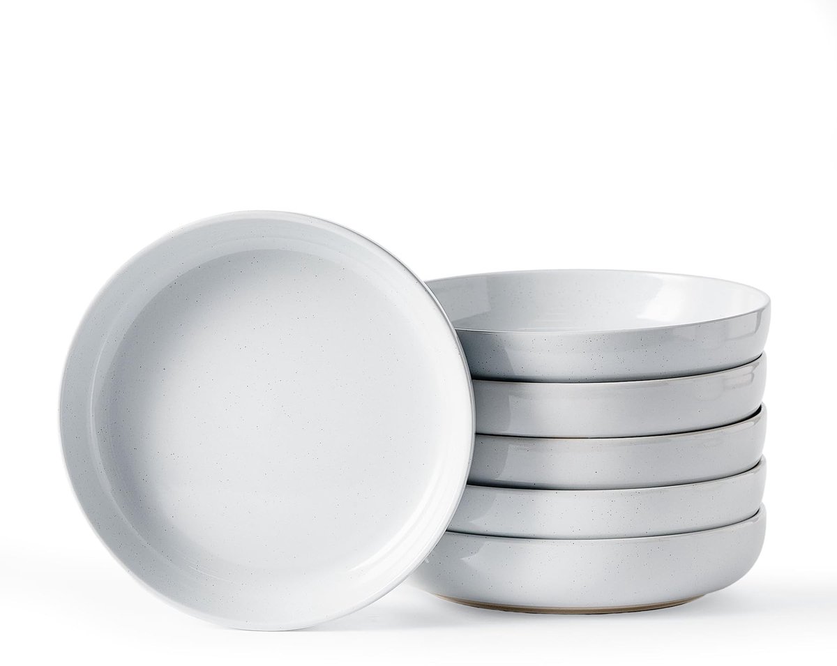 Omgoods - Richmount Milkyway 6 Pasta Schalen, Lichtgrijs - Voor Pasta, Soep, Salade en Toetje