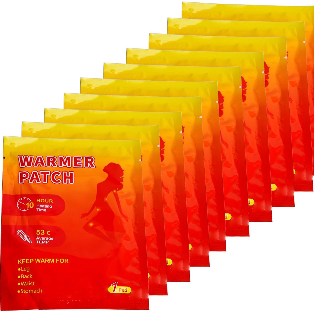 Omgoods- Warmtepleister 10 uur dieptewarmte - Lichaamswarmer - Zelfklevend - Luchtgeactiveerd - Voor rug, nek, schouders - Ideaal voor buitenactiviteiten - Warmtepatch