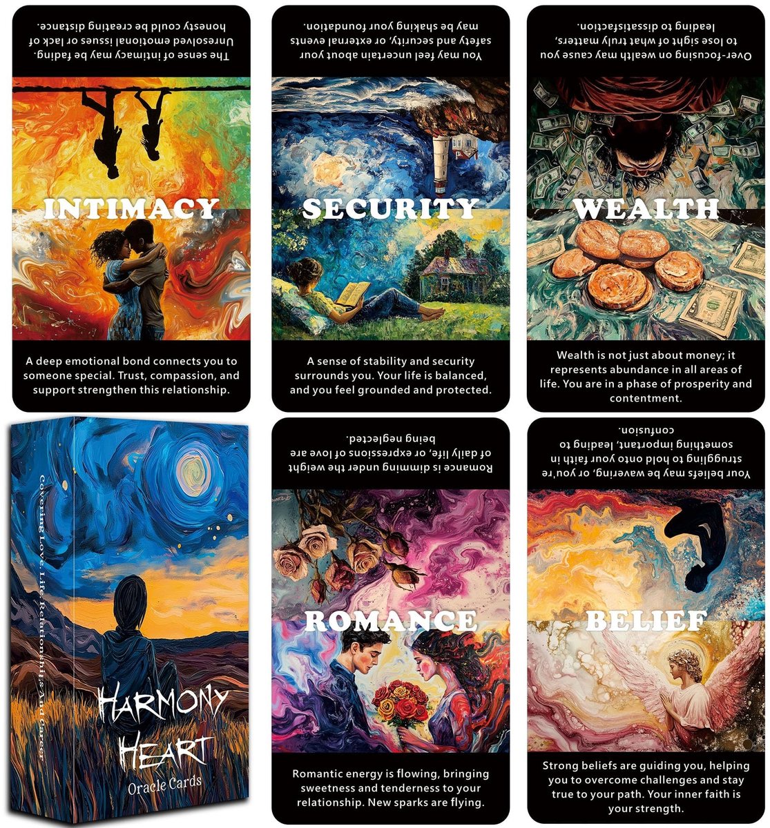 Omgoods- Oracle Kaarten Spirituele Groei - Inzichtkaarten - Liefde/Relaties - Oracle Deck - Beginners/Ervaren - Gedetailleerde Interpretaties - Orakelkaarten