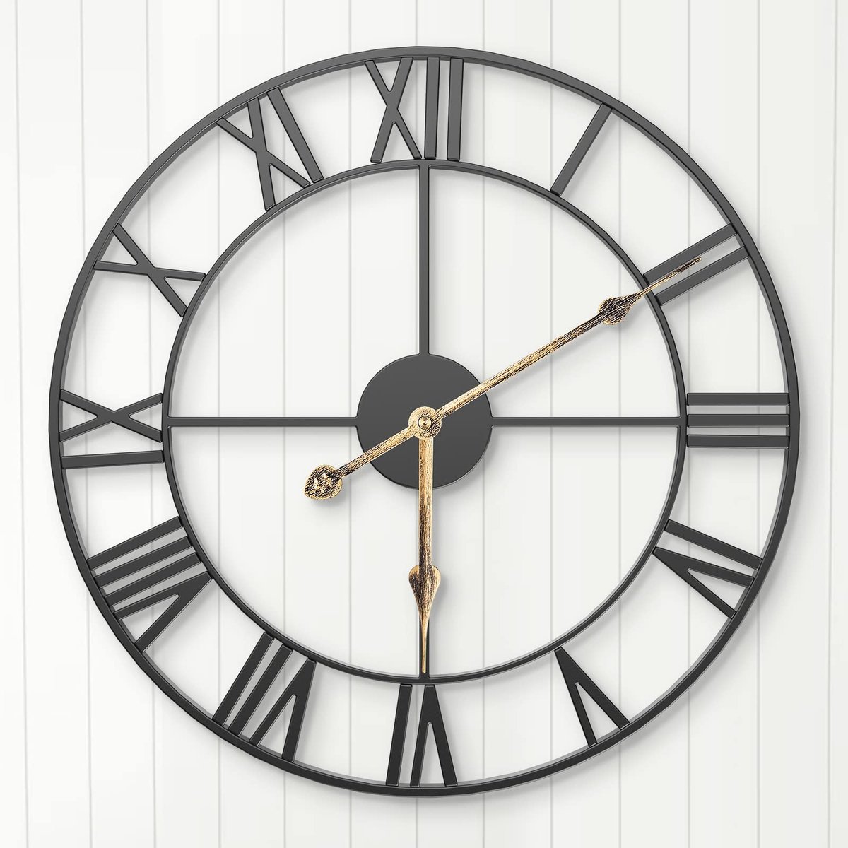 Omgoods - Stille Wandklok - 40cm Skelet Klok voor Thuis, Café en Kantoor