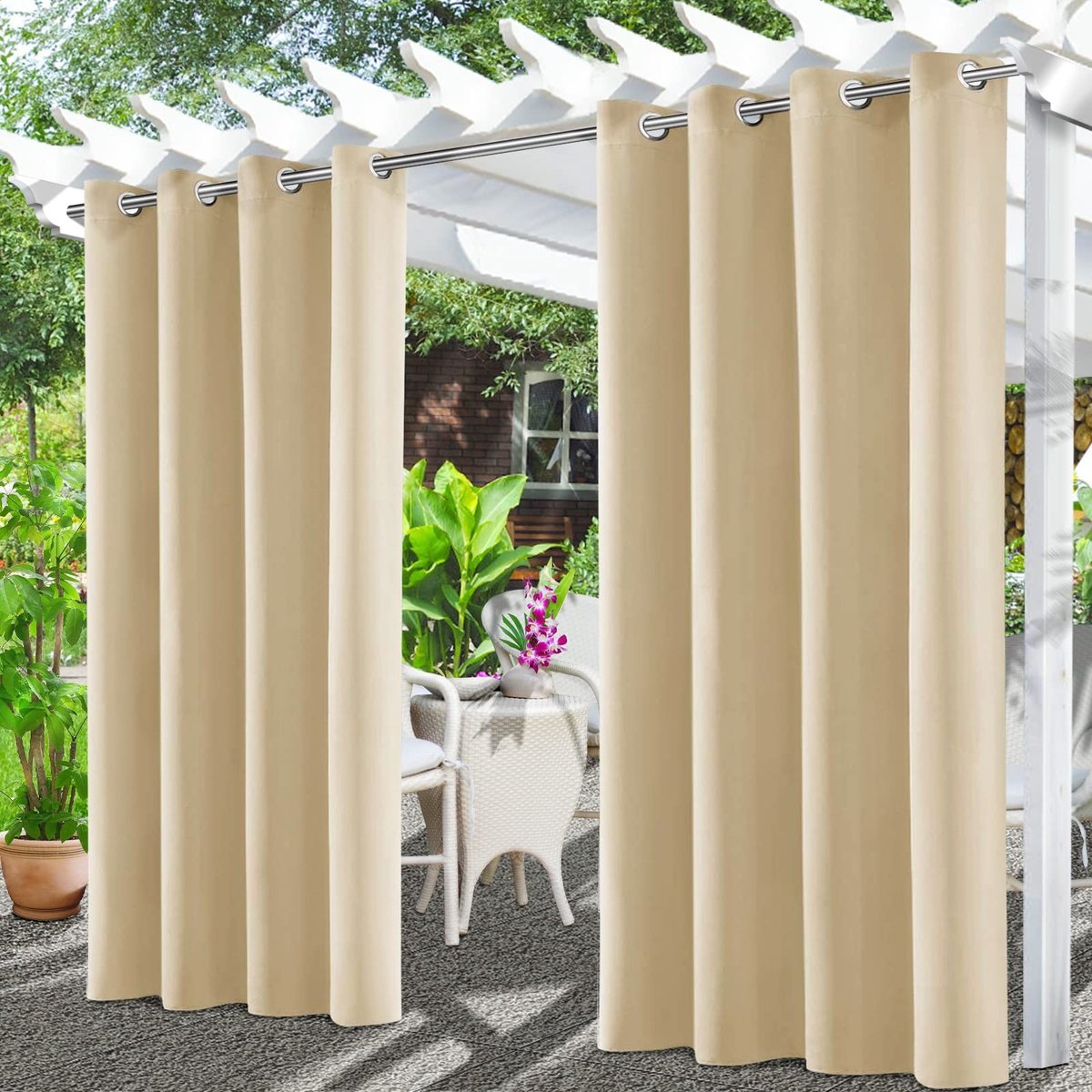 Omgoods - Waterdichte Buiten Gordijn - Zonbescherming voor Balkon en Tuin