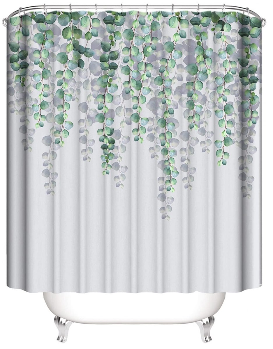 Omgoods - Groene Douchegordijn met Bladeren 120x200cm