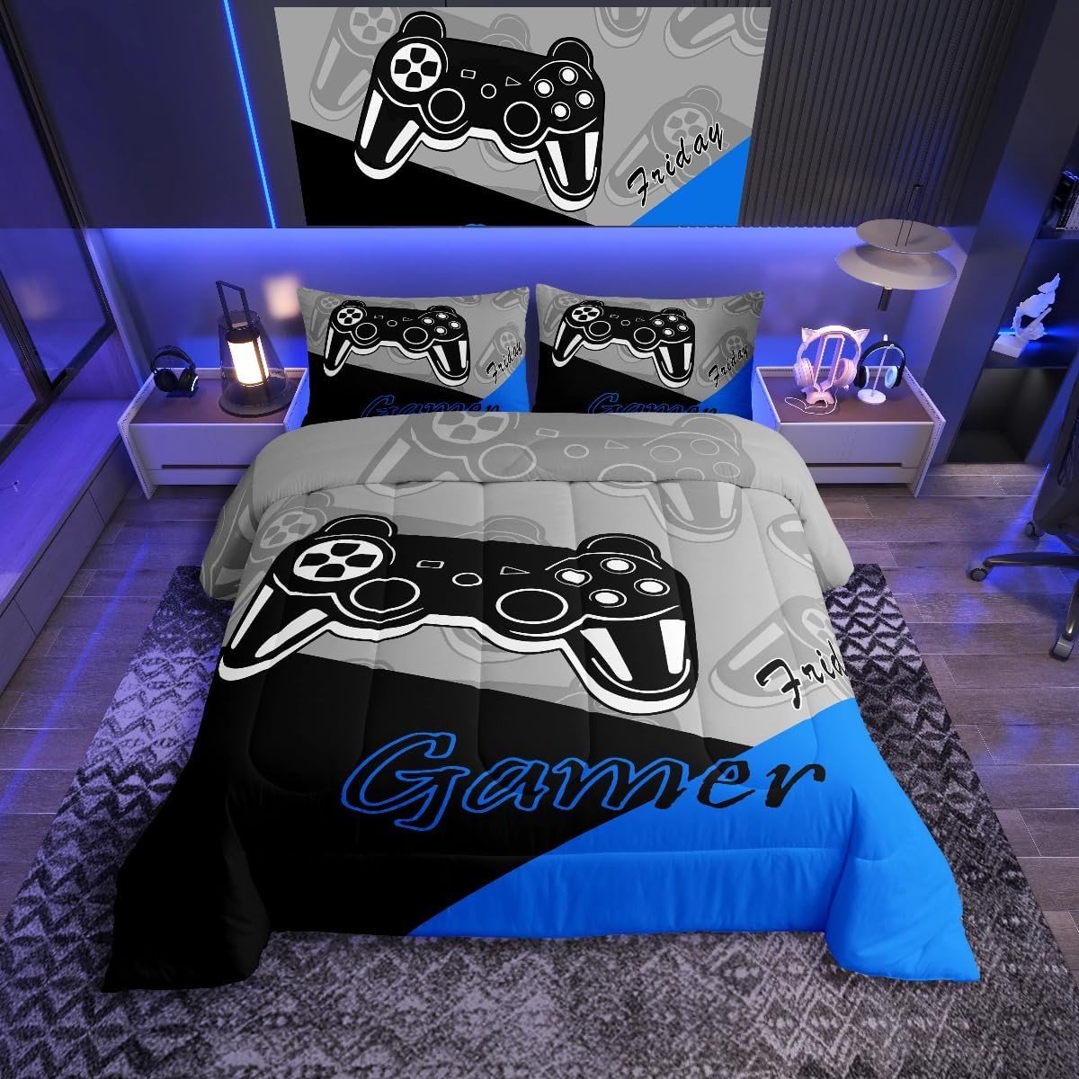 Omgoods - Gaming Dekbedovertrekset met 2 Kussenslopen voor Jongens
