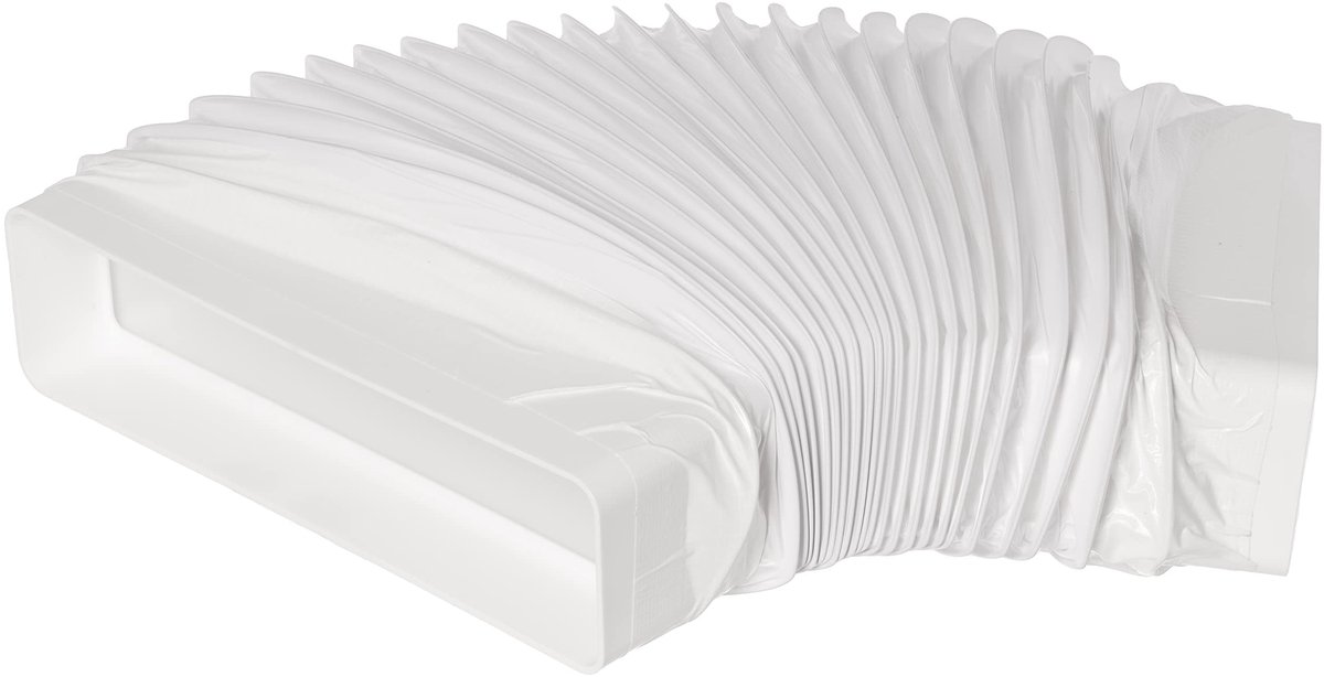 Omgoods - PVC Flexibele Ventilatie Slang - 220 x 55 mm, 0.5 m met Connector