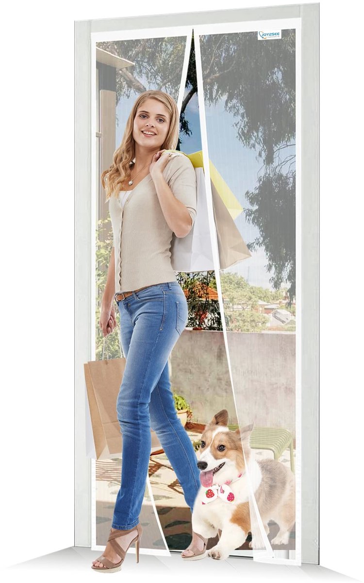 Omgoods - Magnetisch Vliegenscherm voor Balkondeur 155 x 215 cm - Insectenbescherming zonder boren