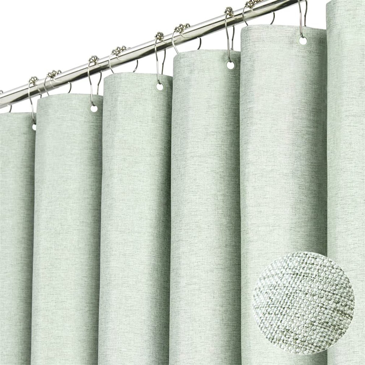 Omgoods - Premium Linnen Douchegordijn 240 x 200 cm, Waterdicht en Anti-Schimmel