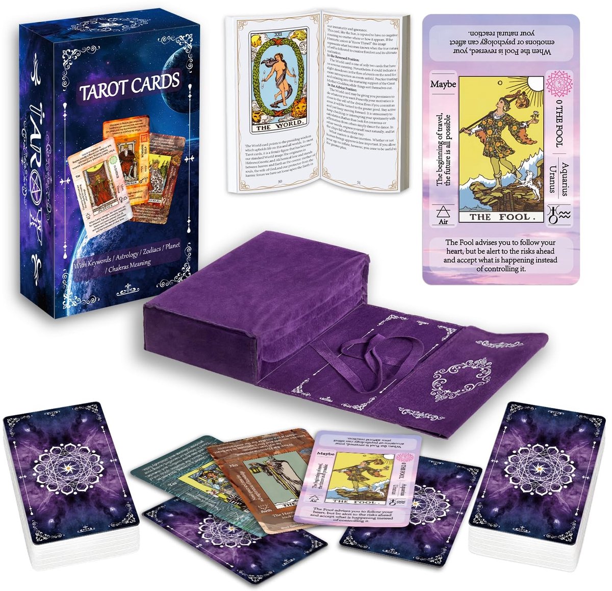 Omgoods - Tarotkaarten Set met Gidsboek - Ideaal voor Beginners