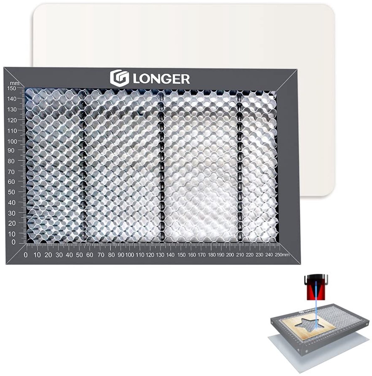 Omgoods - Longer Honeycomb Werk Tafel 300x200mm voor Laser Graveer- en Snijmachines