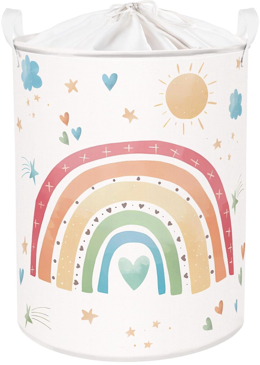 Omgoods - Rainbow Opvouwbare Kinder Wasmand met Handvat - 63L