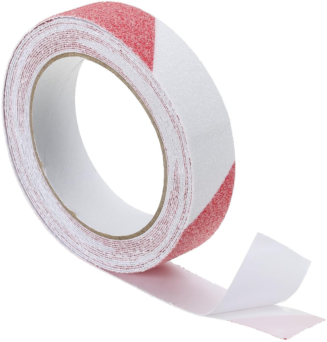Omgoods - Antislip Plakband Rood Wit 2,5 cm x 5 m - Veiligheidsband voor Trap