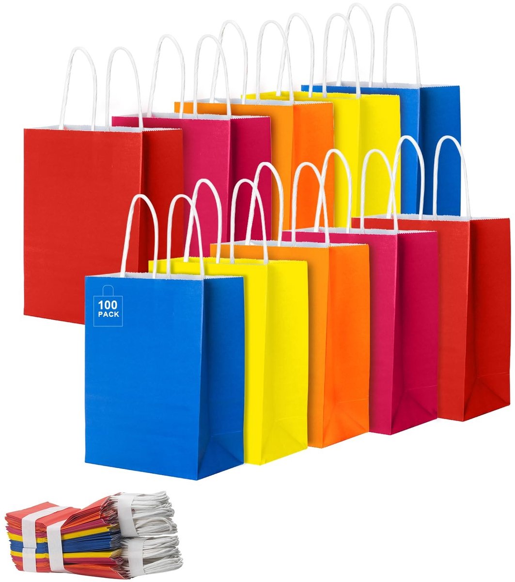 Omgoods - CHARMGIFTBOX Gele Papieren Cadeauzakken - 50 Stuks - Voor Feesten en Verjaardagen